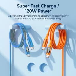 NNBILI 120W USB Type C To Type C Cable LED Display Fast Charging USB A to Type C Data Cable For Samsung Honor Oneplus Charging