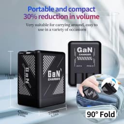 GaN 120W Fast Charger With Retractable Type-C Cable Portable PD Adapter For iPhone 17 16 iPad Pro Samsung Laptop