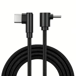 100W 90 Degrees Braid 0.25m/0.5m/1m/2m 4A Quick Charger Elbow USB C to Type C  Cord PD Cable For iPhone Samsung Xiaomi Macbook