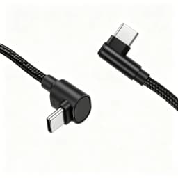 100W 90 Degrees Braid 0.25m/0.5m/1m/2m 4A Quick Charger Elbow USB C to Type C  Cord PD Cable For iPhone Samsung Xiaomi Macbook
