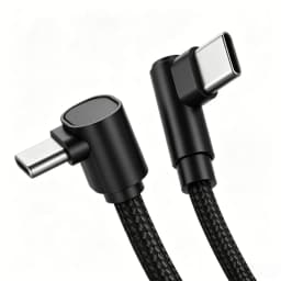 100W 90 Degrees Braid 0.25m/0.5m/1m/2m 4A Quick Charger Elbow USB C to Type C  Cord PD Cable For iPhone Samsung Xiaomi Macbook