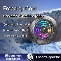 2IN1 Universal Portable Magnetic Clip Semiconductor Phone Cooler RGB Ambient Light Cooling Fan for Iphone 17 Samsung S25 Xiaomi