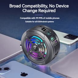 2IN1 Universal Portable Magnetic Clip Semiconductor Phone Cooler RGB Ambient Light Cooling Fan for Iphone 17 Samsung S25 Xiaomi