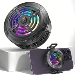 2IN1 Universal Portable Magnetic Clip Semiconductor Phone Cooler RGB Ambient Light Cooling Fan for Iphone 17 Samsung S25 Xiaomi