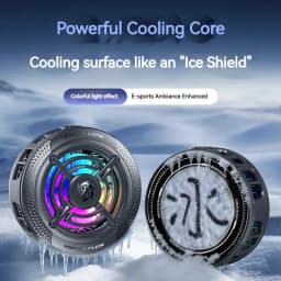 2IN1 Universal Portable Magnetic Clip Semiconductor Phone Cooler RGB Ambient Light Cooling Fan for Iphone 17 Samsung S25 Xiaomi