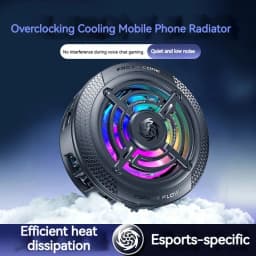2IN1 Universal Portable Magnetic Clip Semiconductor Phone Cooler RGB Ambient Light Cooling Fan for Iphone 17 Samsung S25 Xiaomi