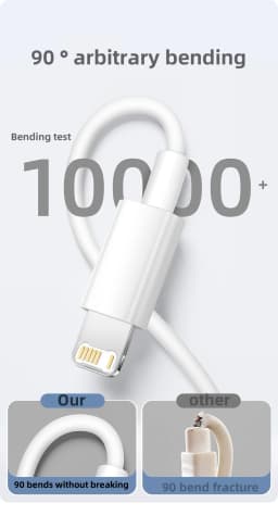 10PCS PD 35W USB Charger Cable for iPhone 14 8 7 6S Plus 13 12 Pro XS Max XR SE Fast Charging Cord Data Sync Line 1m 1.5m 2m