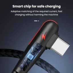 120W 90 Degree Right Angle Type-C USB Fast Charge Cable For iPhone 15 16 17 Huawei Honor Xiaomi Redmi POCO Rapid Charging Cable