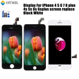 AAA Display Screen Replacement For iPhone 4 5 6 7 8 Plus 4s 5s 6s Screen Digitizer Assembly For iPhone 6s Plus 7 8 Black White