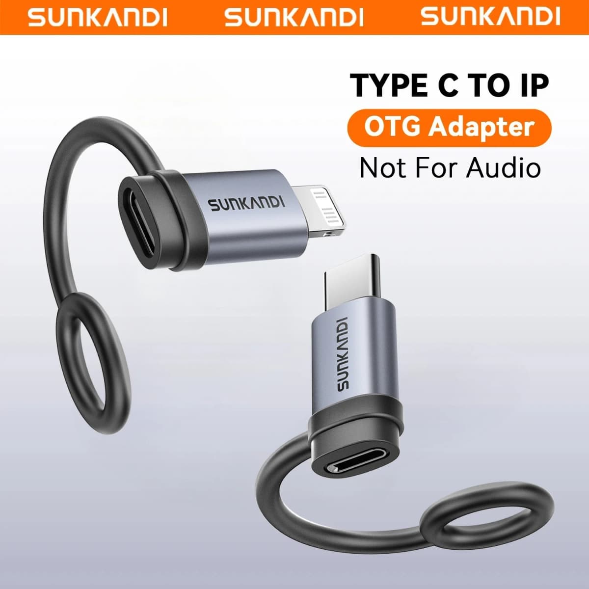 SUNKANDI Lighting To Type C Adapter Fast Charging IP Female to USB C Male Connector For iPhone 15 14 13 12 11 Pro IPad Converter