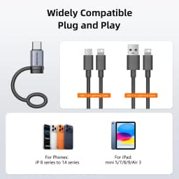 SUNKANDI Lighting To Type C Adapter Fast Charging IP Female to USB C Male Connector For iPhone 15 14 13 12 11 Pro IPad Converter
