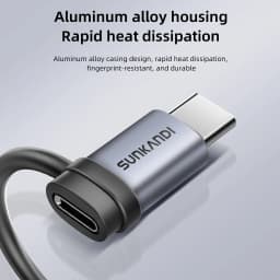 SUNKANDI Lighting To Type C Adapter Fast Charging IP Female to USB C Male Connector For iPhone 15 14 13 12 11 Pro IPad Converter
