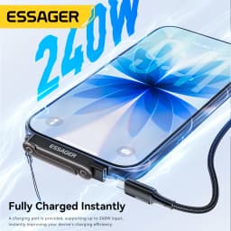 Essager USB C to Type C OTG Adapter Foldable Adapter 240W Fast Charge Converter Multifunction Phone Charge Bracket for iPhone