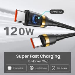 Original 120W Type C Fast Charging Cable For Xiaomi iPhone 15 16 17 Pro Max Samsung S25 S24 Usb C To Type C Mobile Phone Cables