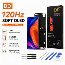 120Hz Soft OLED Screen for iPhone 13 14 15 16 17 Pro Max Plus 17Air DD OLED Display 3D Touch Digitizer Replacement