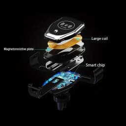 2 in 1 Wireless Charger 30W Fast Charging Mobile Phone Car Holder Charger For iPhone 15 14 13 12 11 Pro XS Max XR Samsung Xiaomi