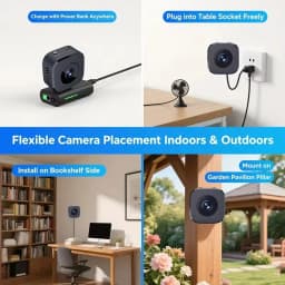 Lenovo Security Mini Camera 8K HD Full Surveillance WiFi Two-way Audio Infrared Night Vision Motion Detection Home Pet Monitor
