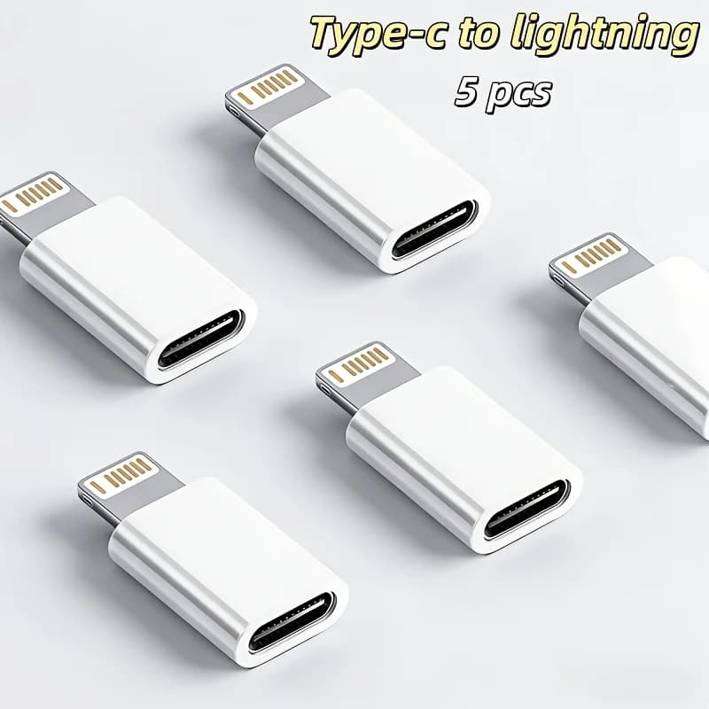 5‑Pack Type‑C Female To Lightning Male Charging Adapter Converter For Phone 14‑11 Series iPad AirPods