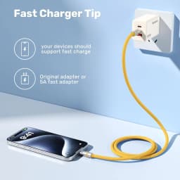Hichain 240W USB C To Type C Fast Charging Cable 1.2M/2M Liquid Silicone Type C Cable For iphone For Samsung For Huawei Tablets