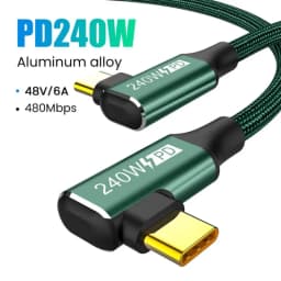 240W Fast Charging USB Type-C to USB Type-C Data Cable Durable Nylon Material for High-Speed Data Transfer And Power Delivery