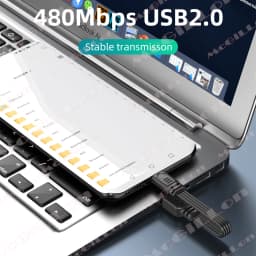 10CM-100CM Double-Sided Plug Type C Data Cable Android Super Flat Soft Double Elbow Mobile Game Type-C Charging Short Line 1M