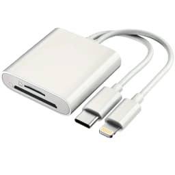 2 in 1 USB lightning to TF SD Card Reader for iPhone 14 13 12 Pro Max 3.0 OTG Adapter Camera Photo Data Converter