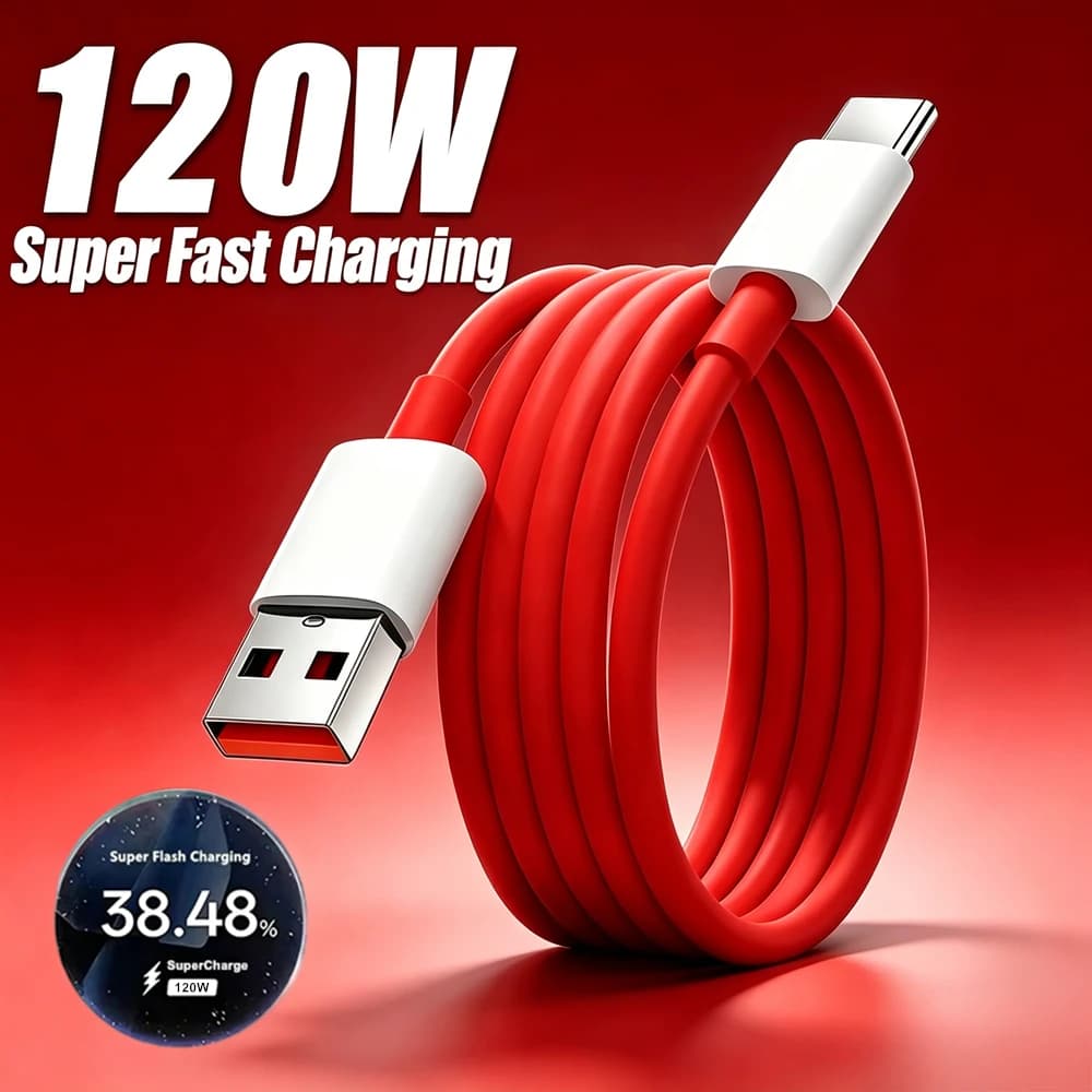 For OnePlus 120W SuperVOOC Ultra Fast Charge Type C Cable For OnePlus 11 12 13 15 Nord 2 3 4 5 6 OPPO Reno 10 Realme GT NEO 3T 5