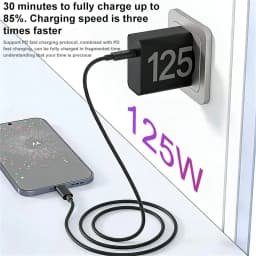 NEW Original 125W For Motorola Charger USB C Type-C Fast Charge For Motorola Phone Adapter 125W Fast Charging Cable Accessories