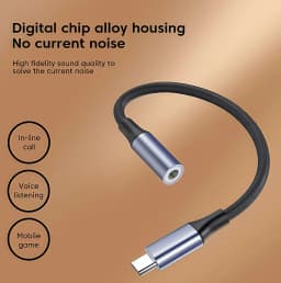 USB Type C To 3.5 Jack Earphone Adapter USB-C 3 5mm Audio Cable