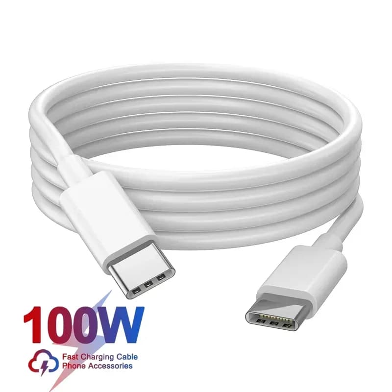 C to C 100W USB C to USB C PD Cable for iPhone 15 Pro Max iPad 10 MacBook Huawei Xiaomi Type C to Type C PD Fast Charging Cable