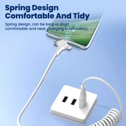 120W 3-in-1 Mobile phone fast charging data cable For iPhone Huawei Xiaomi Super fast charging spring retractable data cable