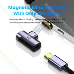 USB4.0 Magnetic Adapter Thunderbolt3 40Gbps USB C Male to Female 100W Fast Charging Magnet Converter 8K@60Hz USB C Data Adapter