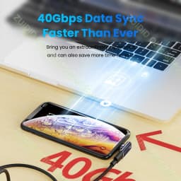 USB4.0 Magnetic Adapter Thunderbolt3 40Gbps USB C Male to Female 100W Fast Charging Magnet Converter 8K@60Hz USB C Data Adapter