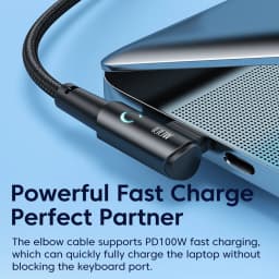 Toocki 100W USB C TO Type C Cable PD Fast Charger For Samsung HUAWEI Xiaomi MacBook POCO Elbow 90 Degree USB 2.0 Data Cord Wire