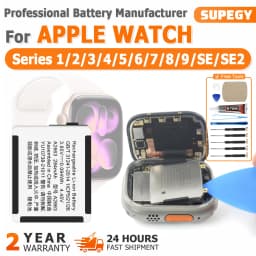 Battery For Apple Watch Series SE 1 2 3 4 5 6 7 8 9 Bateria For IWatch S1 S2 S3 LTE S4 S5 S6 S7 S8 S9 38/40/41/42/44/45/49mm
