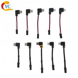 Magnetic Backplate Phone Holder Type-C Adapter 90-Degree Angled Charging Cable USB Plug Fast Charging Connector with Customizable Length