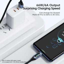 Toocki USB Type C Cable 66W Fast Charging Charger USB A to USB C Display Cable For iPhone 15 Xiaomi POCO F3 Realme Macbook iPad