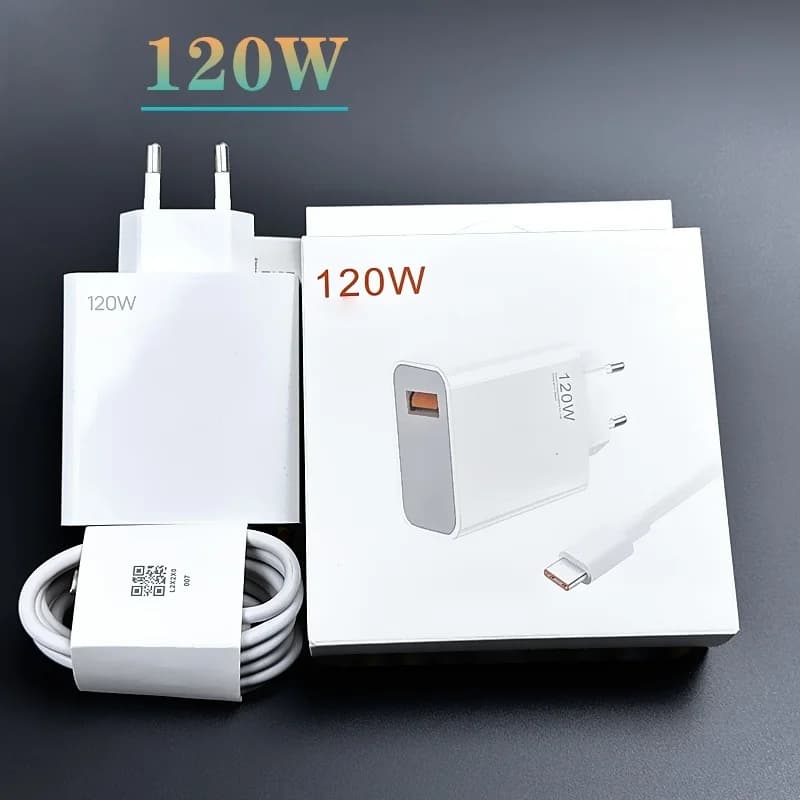 For Xiaomi 120W Charger Turbo Fast Charge EU Hypercharge Gan Adapter For Redmi Note 11 12 Pro Plus 5G Mi 14 13 13T Cable