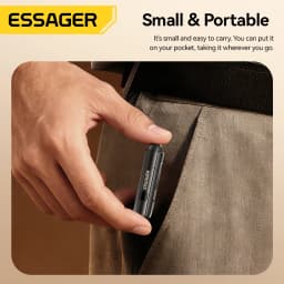 Essager 2 In 1 Type-C Cigarette Lighter Mobile Air Blowing Lighter Can Be Carried On The Plane Outdoor Safety USB-C Mini Lighter