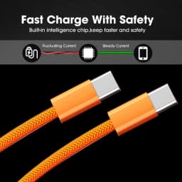 1/2/3m 60W Fast Charging Cable Data Line Type C To Type-C for Iphone 17 Pro Max USBC To C Cable Wire Cord for IPhone 15 16 17