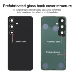 For Samsung S24 S 24 SM-S921B S921U 5G Battery Back Cover Rear Door Glass Panel Housing Case Replacement Parts And Camera Lens