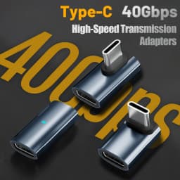 240W USB C to C Adapter 40Gbps 8K 60Hz 90 Degree Converter Type C Adapter for MacBook iPhone 15 16 17 Pro Tablet High Transfer