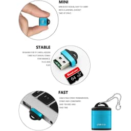 NNBILI Micro Memory Card Reader Portable Mini Mobile Phone Storage Card High Speed USB Adapter for Laptop Computer Accessories