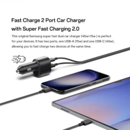 Original Samsung 45w Car Charger Type C PD Fast Charging Samsung S26 S25 S24 Ultra Plus S23 S22 FE A57 A55 Z Flip Z Fold 8 7 6 5