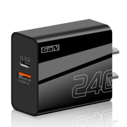 240W GaN Charger Dual Port USB A Type C PD Fast Charging Adapter QC3.0 Wall Charger for iPhone Samsung Laptop Travel Adapter