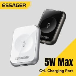 Essager Magnetic Wireless Watch Charger For iWatch S2-S11 Series SE Series Ultra Series 5W Portable Type-C/Lighting WatchCharger