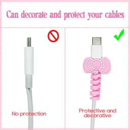 8 PCS Cartoon Silicone Charger Cable Protectors Mobile Phone Charger End Cord Charging Cable Winder