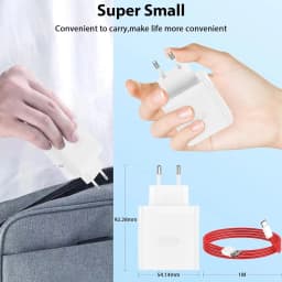 OnePlus 80W SuperVOOC EU Fast Wall Charger for OnePlus 10 11 12 Nord CE 2 3 Lite OPPO realme 10 GT NEO 2 3 Type C USB Cable