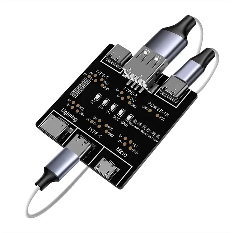 DT3 Data Cable Detection Board Type-C Micro USB C Cable Tester Short Circuit On Off Switching Diagnose Tool for iOS Android