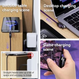 240W PD3.1 Fast Charging Cable 540° Rotation Type C to C 5A Cable for iPhone MacBook Samsung UGREEN/Anker powerbank